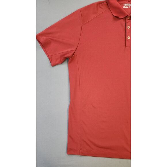 Nike Golf Shirt Mens Large Red Crimson Dri-Fit Polo Tour Performance Active - Picture 6 of 16